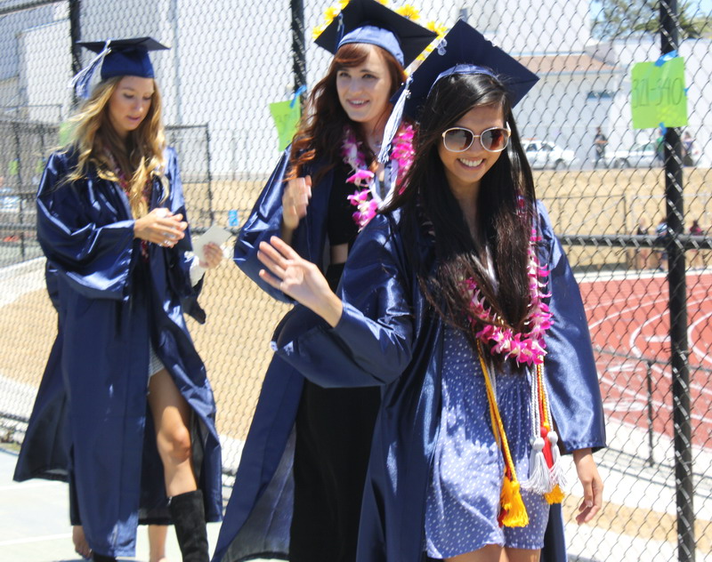 Alumni Lauren Nelson leaves the tennis courts. lauren