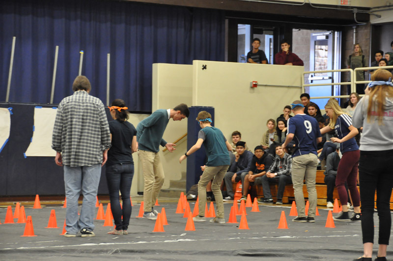 Students and teachers participate in a relay race 10