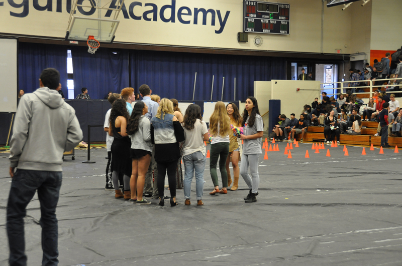 ASB students get prepared to start the assembly 24