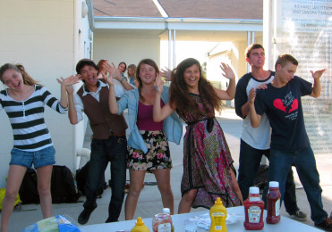 Students show off their groovy dance moves.