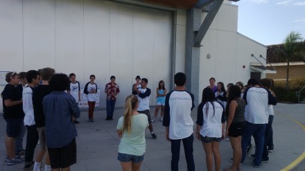 San Dieguito's Comedy Sportz team holds one last practice just hours before their first match of the 2013-2014 season. 