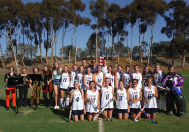 SDA's Field Hockey team plays their first home game on the recently completed Oak Crest Field.