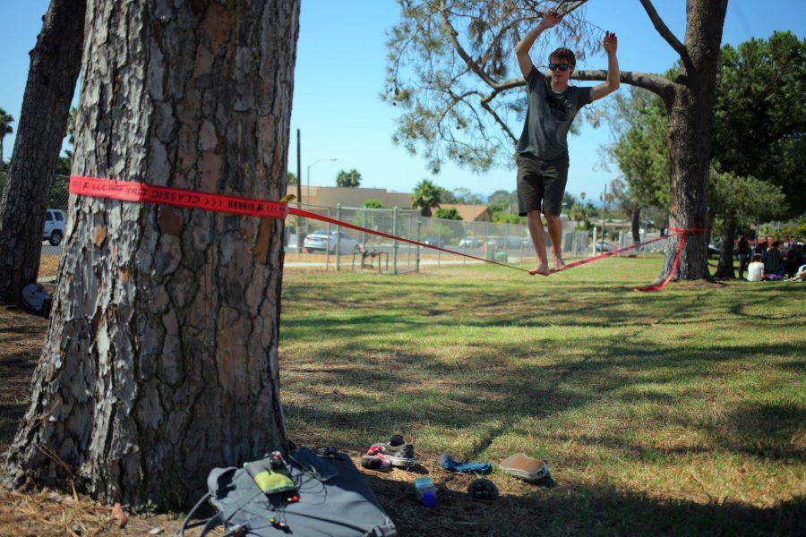 Today At SDA: Students Use Slackline