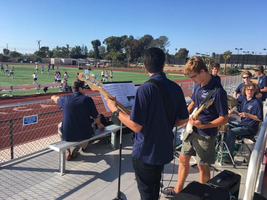 SDA+Pep+Band+Debuts+at+Field+Hockey+Game