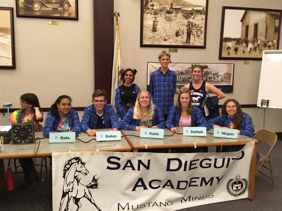 SDA's varsity academic team prepares for the match.