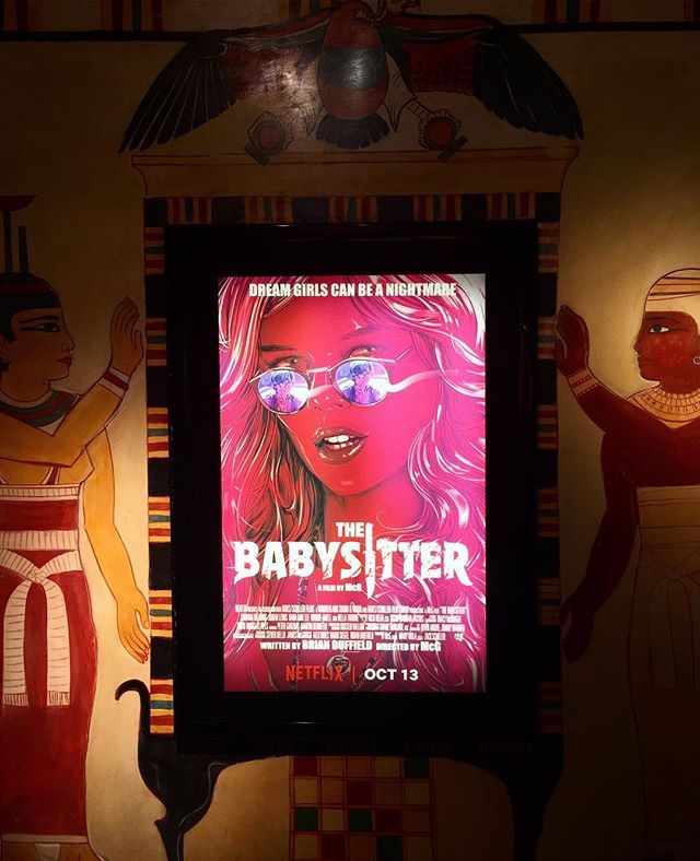 A+poster+for+The+Babysitter%2C+which+was+released+on+Oct.+13%2C+is+featured+at+the+Vista+Theater