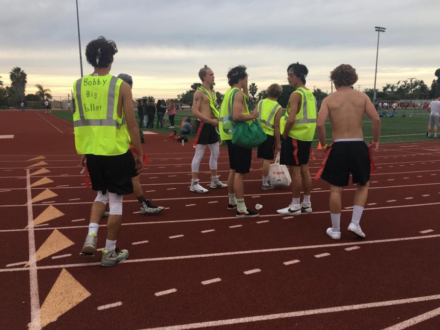 One team sported neon vests with nicknames written on the back.