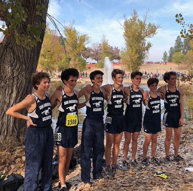 The Cross Country boys at Woodward Park, where they competed in the State Championship.
