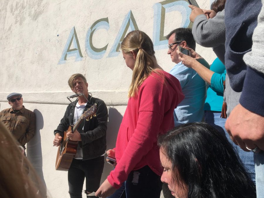 Switchfoot singer performs after the premiere of his documentary.