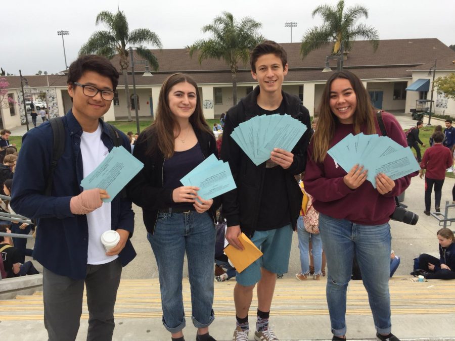 The winners of Senior Out show off their tags.