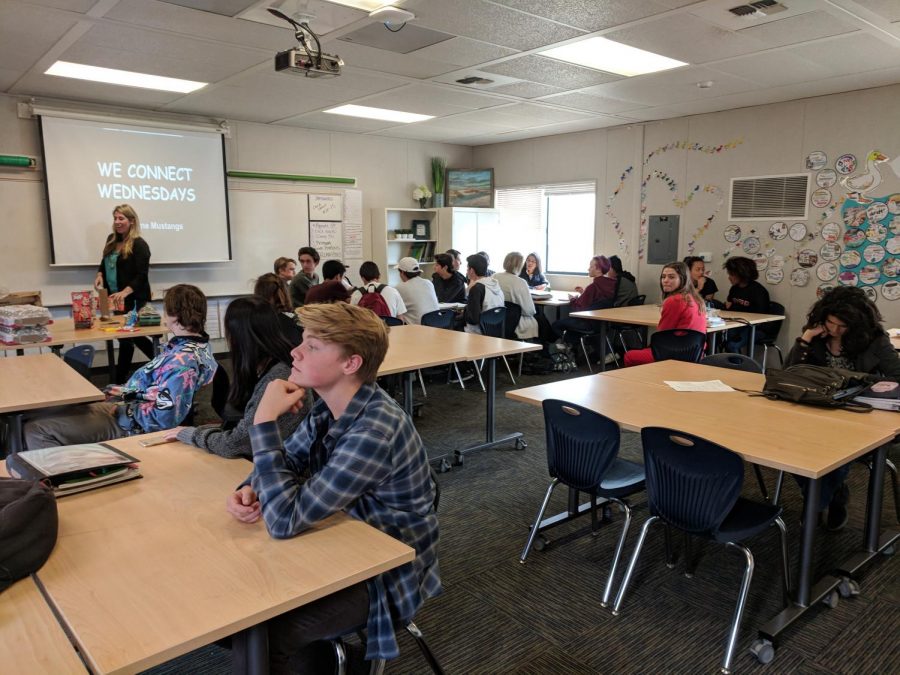 Students, teachers, and administrators gathered to connect during lunch Wednesday.