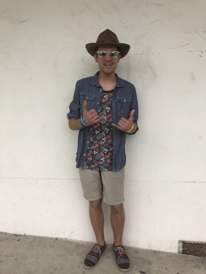 Senior Isaac Rosenbaum celebrates the Coachella vibes at SDA.