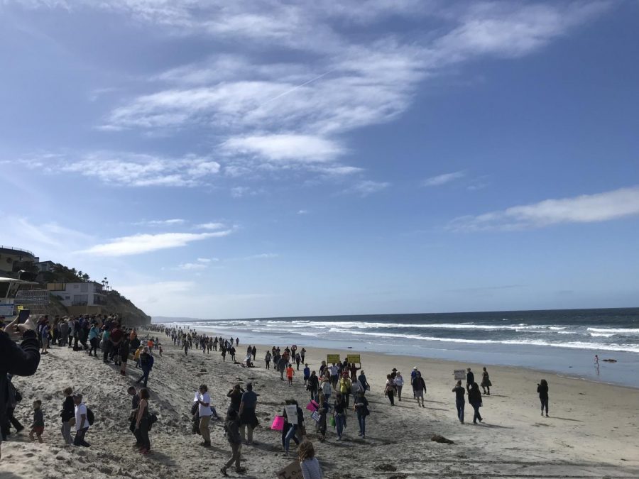 Protesters, including many SDA students, join the Encinitas March for Our Lives.