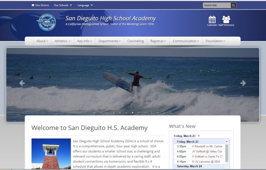 Currently, most students and parents use the SDA website as a source of information about the school.