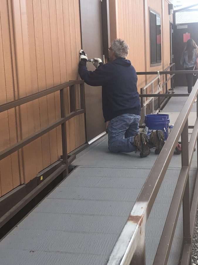 The custodial staff worked hard to make sure students and teachers could get into class.