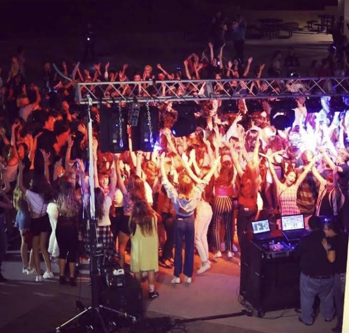 Students dancing at last years Welcome Back Dance