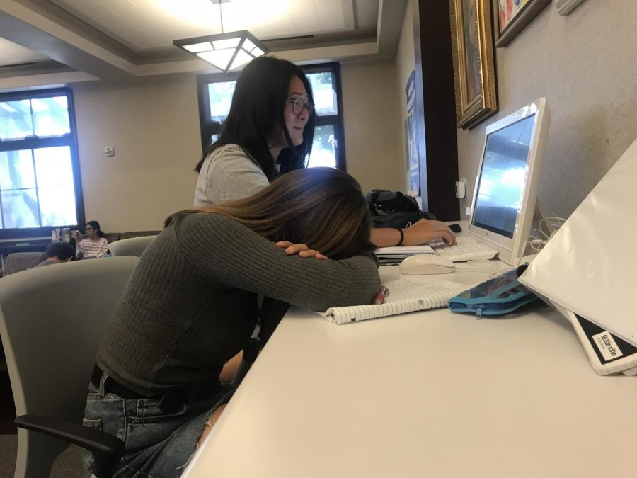 Students are not getting enough sleep, leading to them sleeping in their classes.