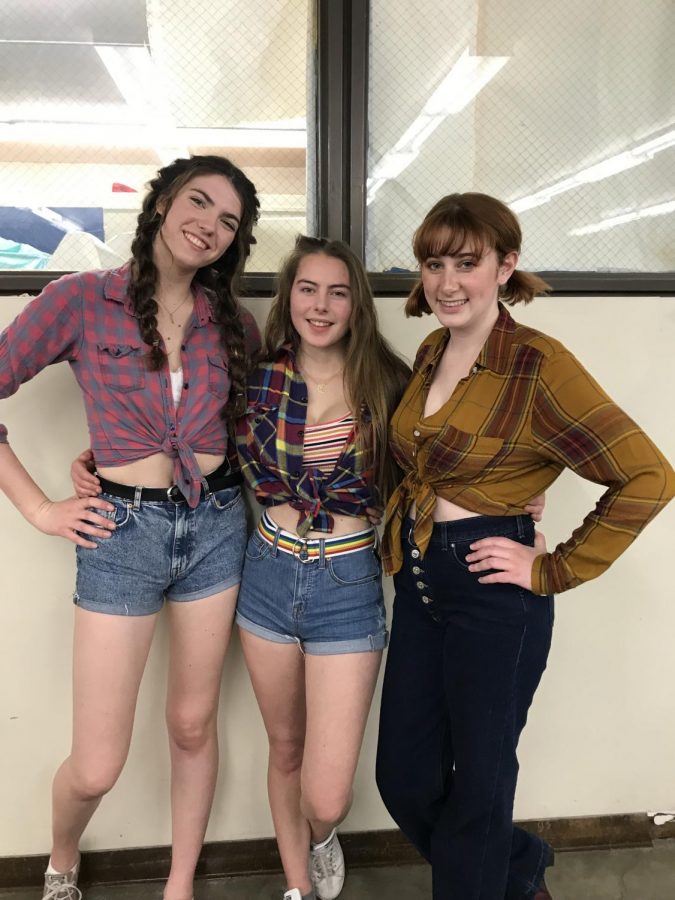Senior Maya Hamson, junior Marley Jaoudi, and senior Rachel Kanevsky chose country attire.