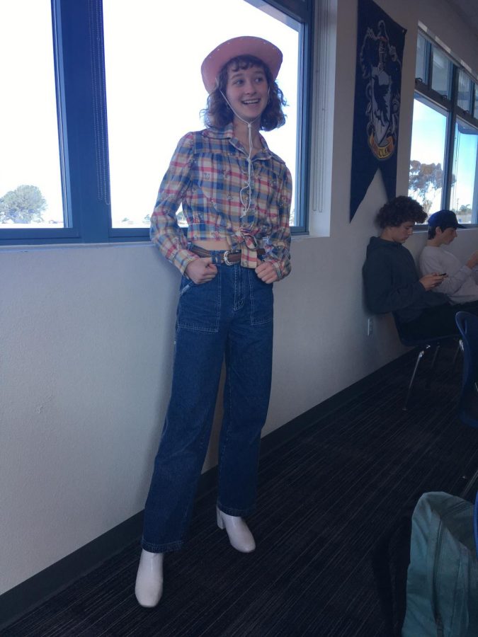 Junior Clara Conkling dressed head-to-toe in country attire. 