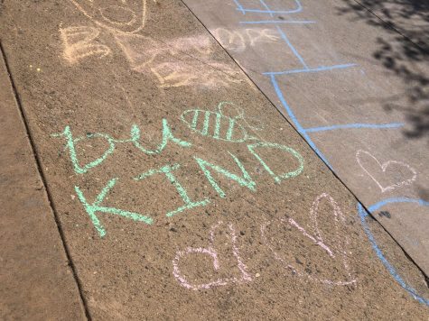 Kindness week sidewalk chalk activity gets out of hand