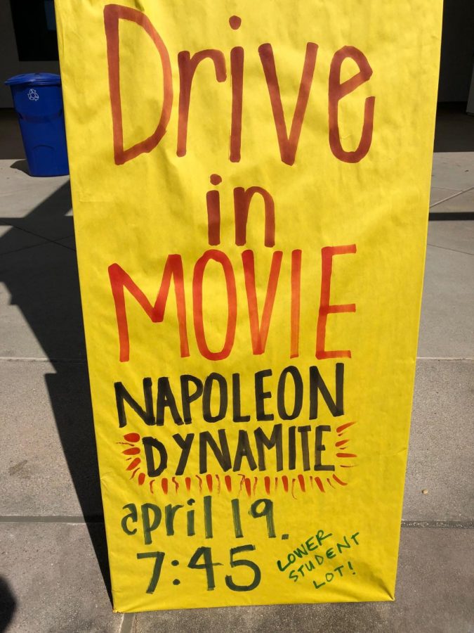 Tomorrow night, ASB is hosting a drive in movie at the lower student parking lot.