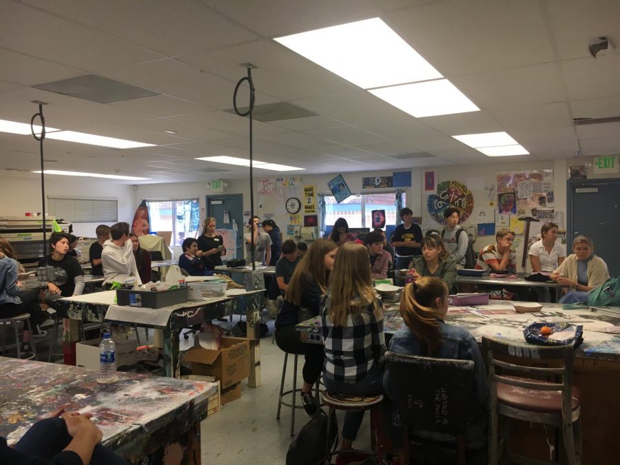 Today's student forum in P2 was centered around CAASPP testing and other topics.