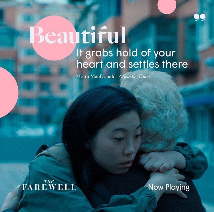 The Farewell stars Awkwafina and Lulu Wang.