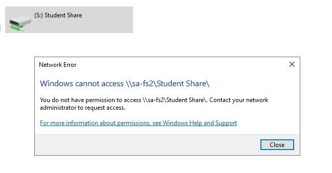 The SDUHSD malware attack left the student share drive empty.