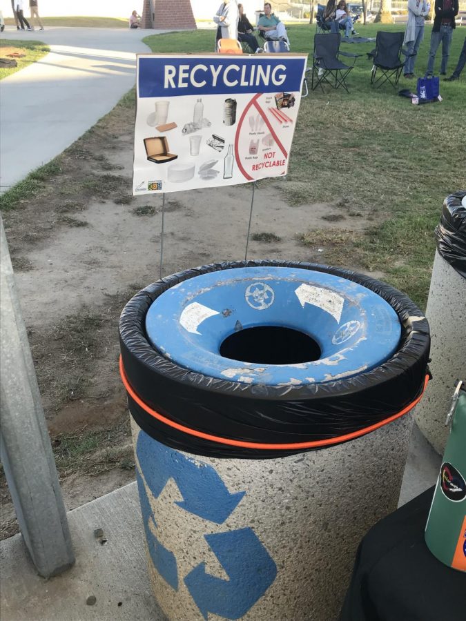 Signs indicating what you can recycle help reduce waste. 