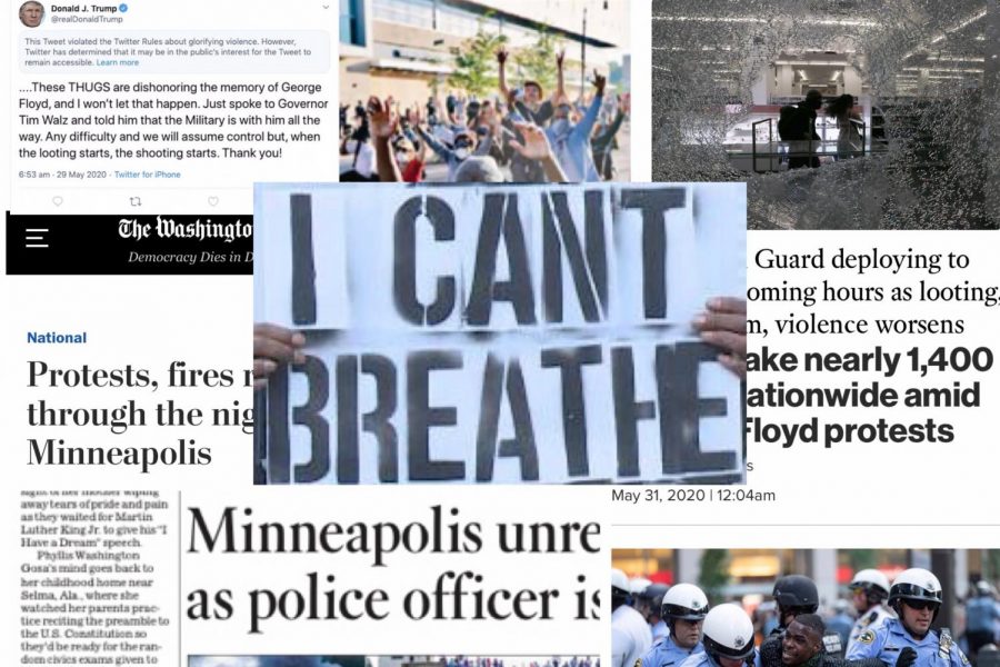 News outlets release articles on recent protests showing tweets, photos, and reports