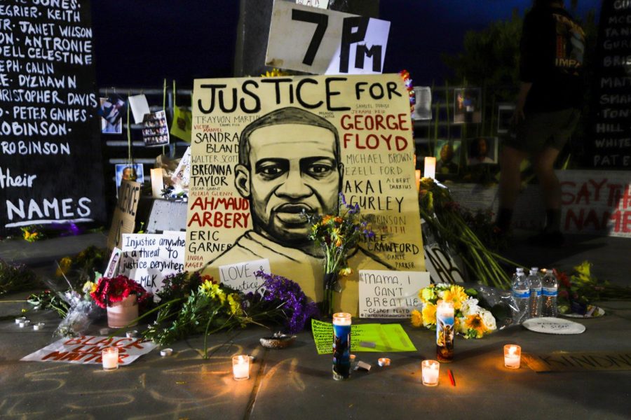 The Kook was decorated with posters and photos to those lost to racial violence 