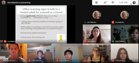 PALs present their slides on Suicide Prevention over on Google Meets