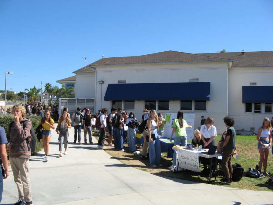 Students exploring all the available clubs 