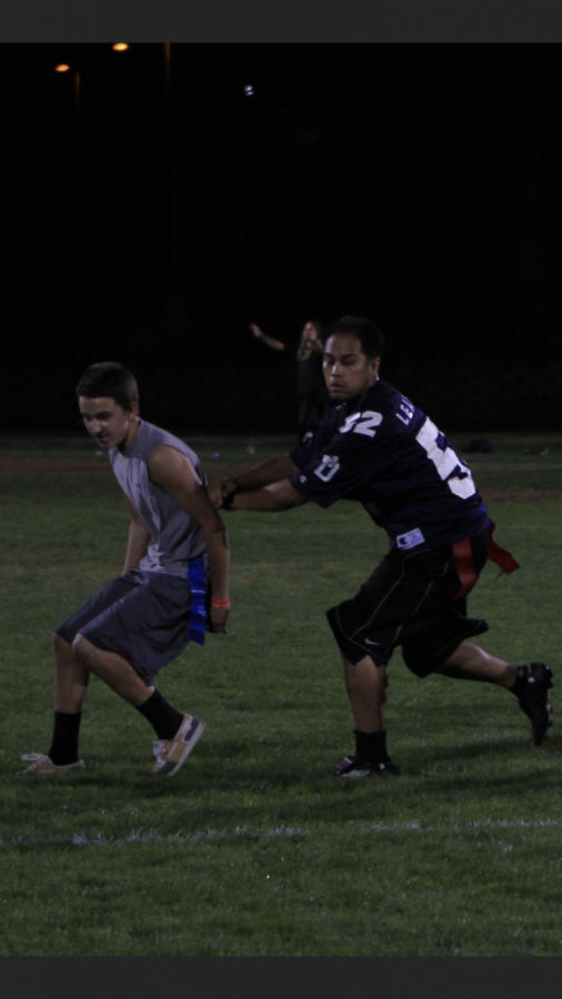 Michael Santos and Ty Gibson on the field