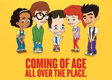 One of the official promotional posters for Big Mouth showcases the shows raunchy humor