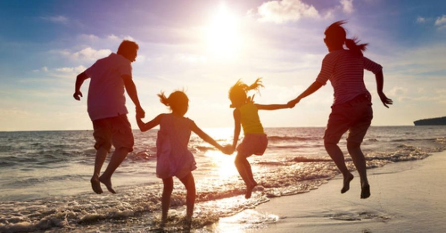 Family at the beach