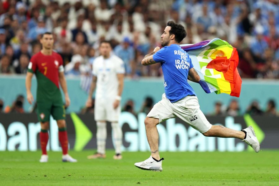 Mario Ferri invading the World Cup pitch